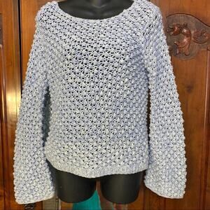NWOT POPCORN KNIT BELLSLEEVE COTTON SWEATER NORDSTROM